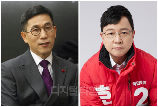 진중권(왼쪽) 광운대 특임교수와 호준석 국민의힘 대변인. <디지털타임스 DB>